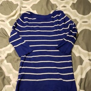 Stretchy striped light weight sweater